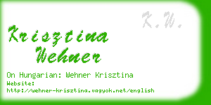 krisztina wehner business card